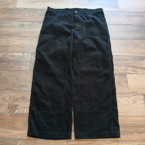 No Boundaries Pants Mens 38x31 Black Corduroy Carpenter Double Knee Skater Y2K - Picture 1 of 11